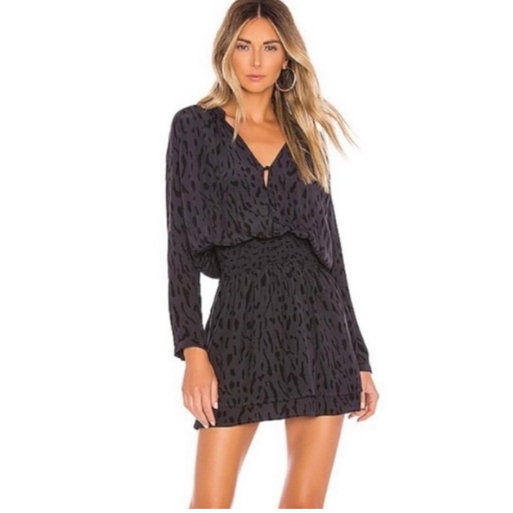 Rails Jasmine Dress Ash Cheetah Animal Print - Medium